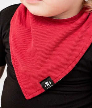 Bib in Ribbed Crimson