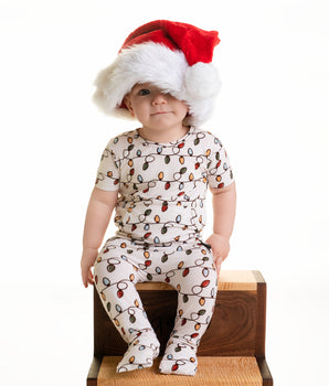 Front Opening Ready Set Romper® in Holiday Lights
