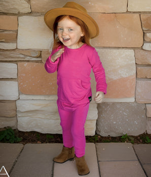 Front Opening Romper in Fuchsia