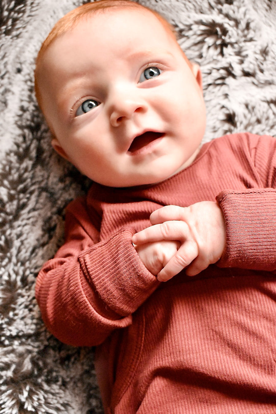 Front Opening Romper in Memphis Rust | Bamboo Viscose