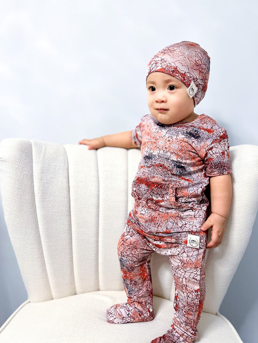 Front Opening Romper in Sunset | Bamboo Viscose