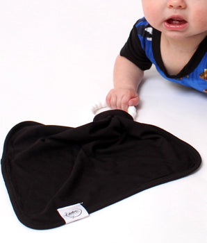 Lovey in Jet Black- white logo