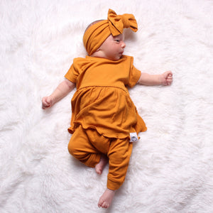 Front Opening Twirl Shortie Romper in Amber | Ribbed Bamboo Viscose