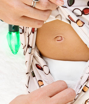 Front Opening Ready Set Romper® in Holiday Lights