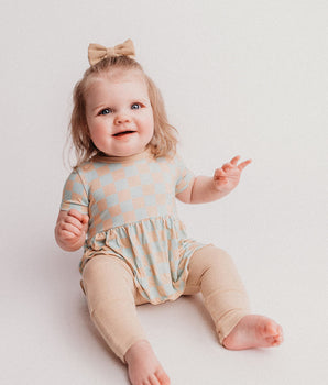 Switch-A-Roo™ Reversible Opening Twirl Romper in Check It
