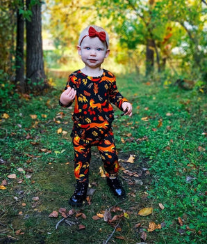 Front Opening Romper in Foxes