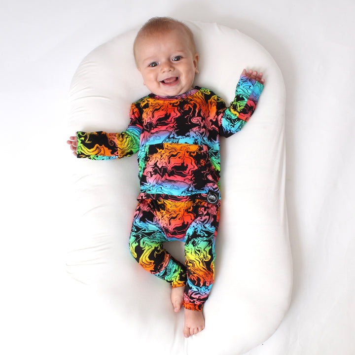 Front Opening Romper in Prism | Bamboo Viscose