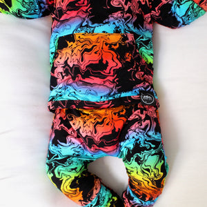 Front Opening Romper in Prism | Bamboo Viscose