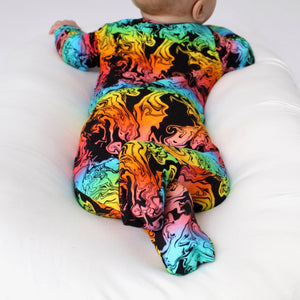 Front Opening Romper in Prism | Bamboo Viscose