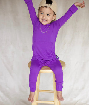 Change-A-Roo™ Front Opening Romper in Violet