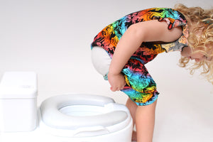 Switch-A-Roo ™ Reversible Opening Twirl Shortie Romper in Prism | Bamboo Viscose