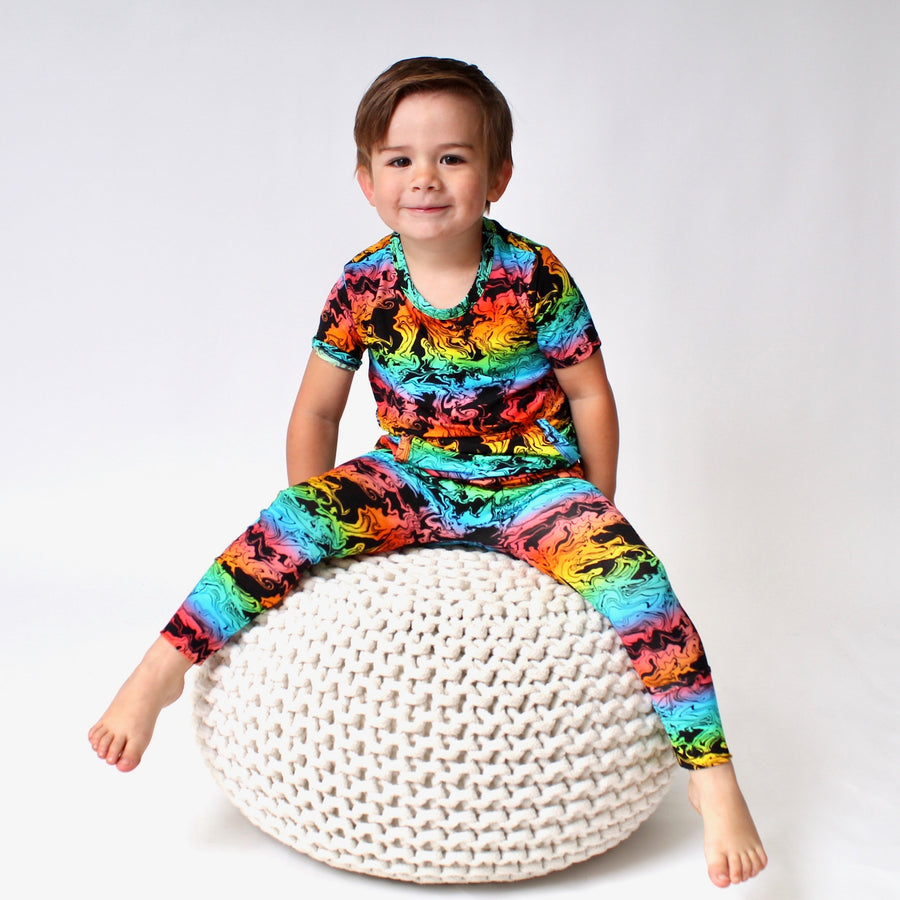Front Opening Romper in Prism | Bamboo Viscose