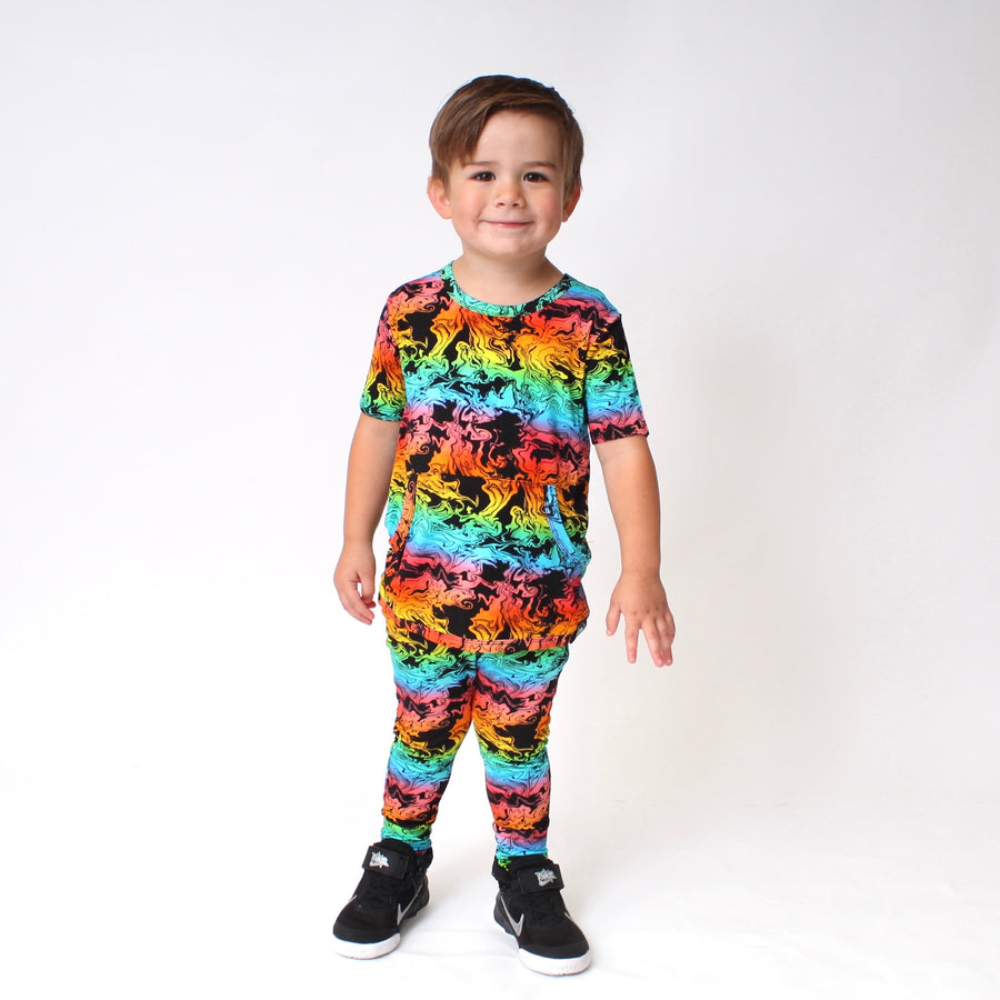 Front Opening Romper in Prism | Bamboo Viscose