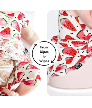 Switch-A-Roo™ Reversible Opening OG Twirl Shortie Romper in Watermelons 2.0| Bamboo Viscose