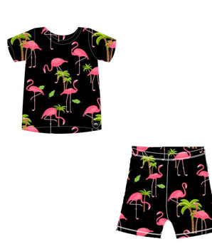 2 pc Loungewear Set in Flamingos