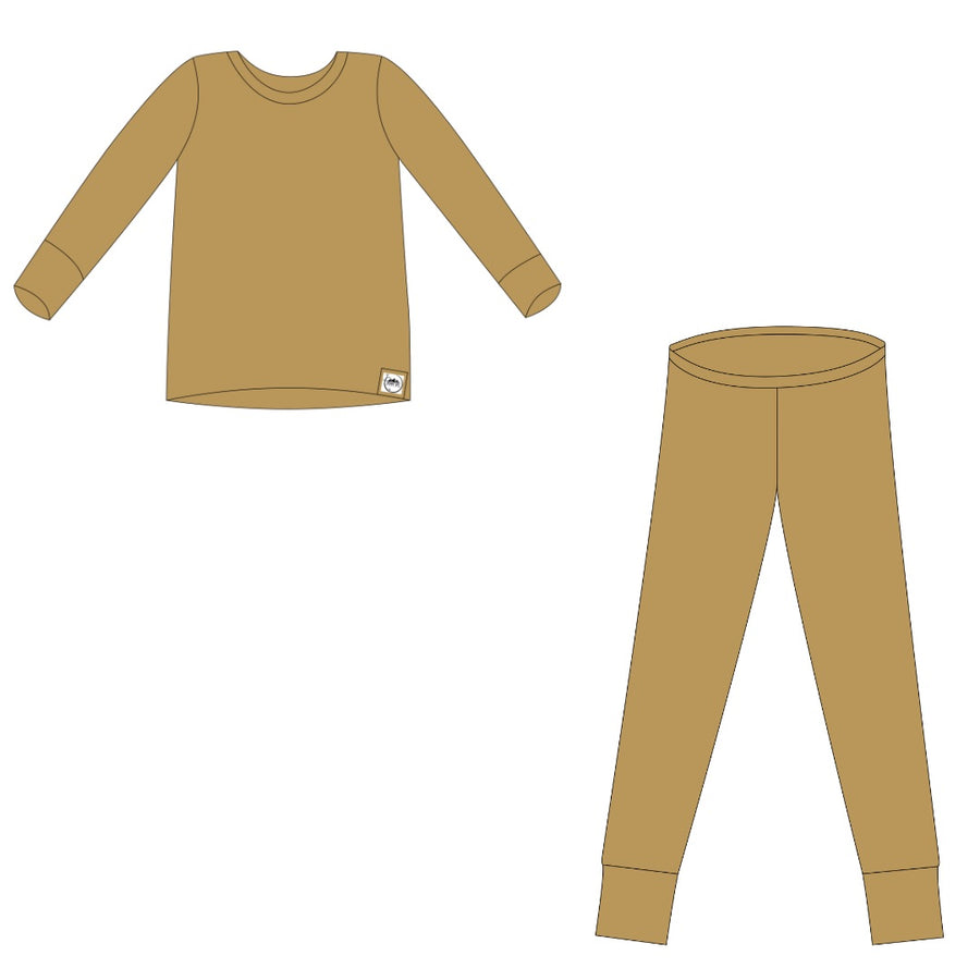 2 pc Loungewear Set in Khaki | Bamboo Viscose