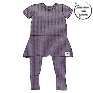 Front Opening Twirl Romper in Dusk | Bamboo Viscose