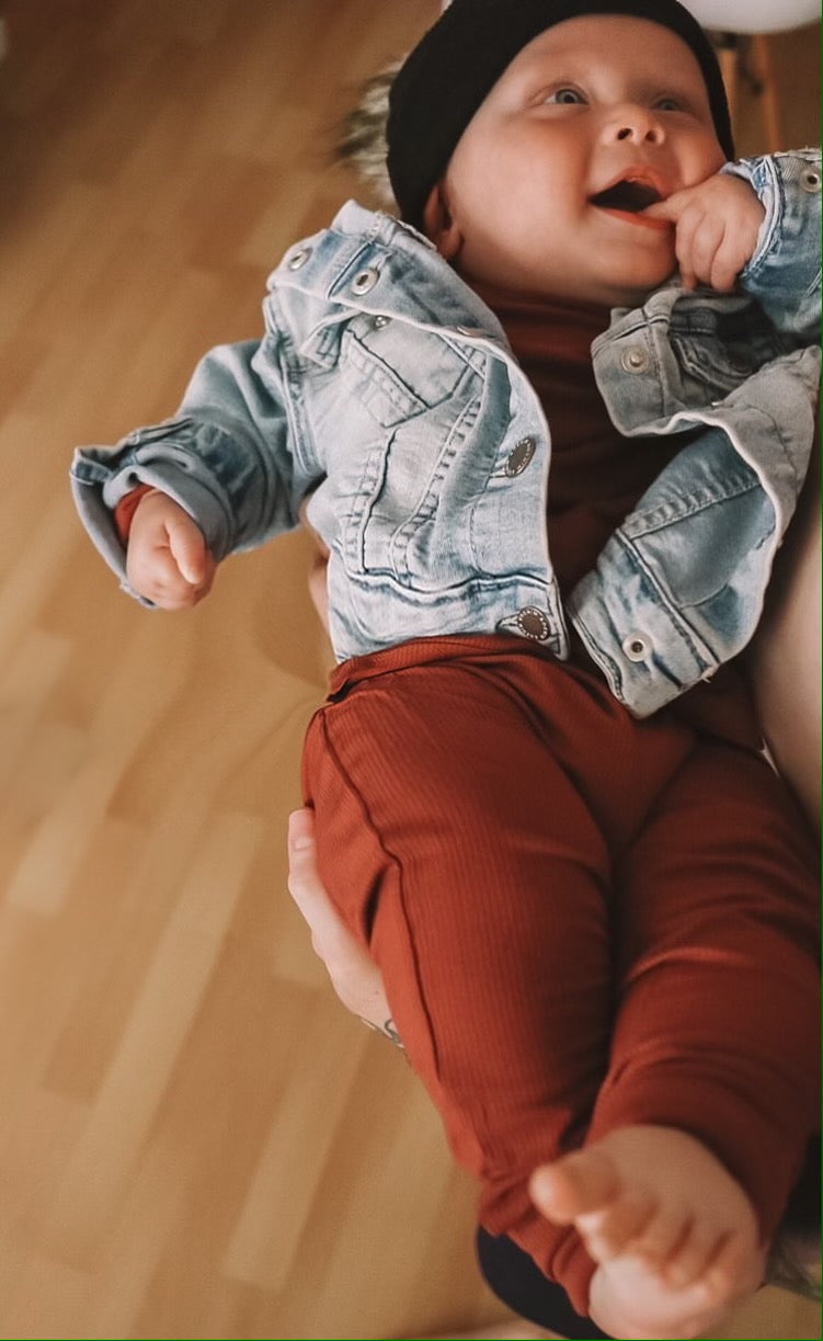 Front Opening Romper in Memphis Rust | Bamboo Viscose