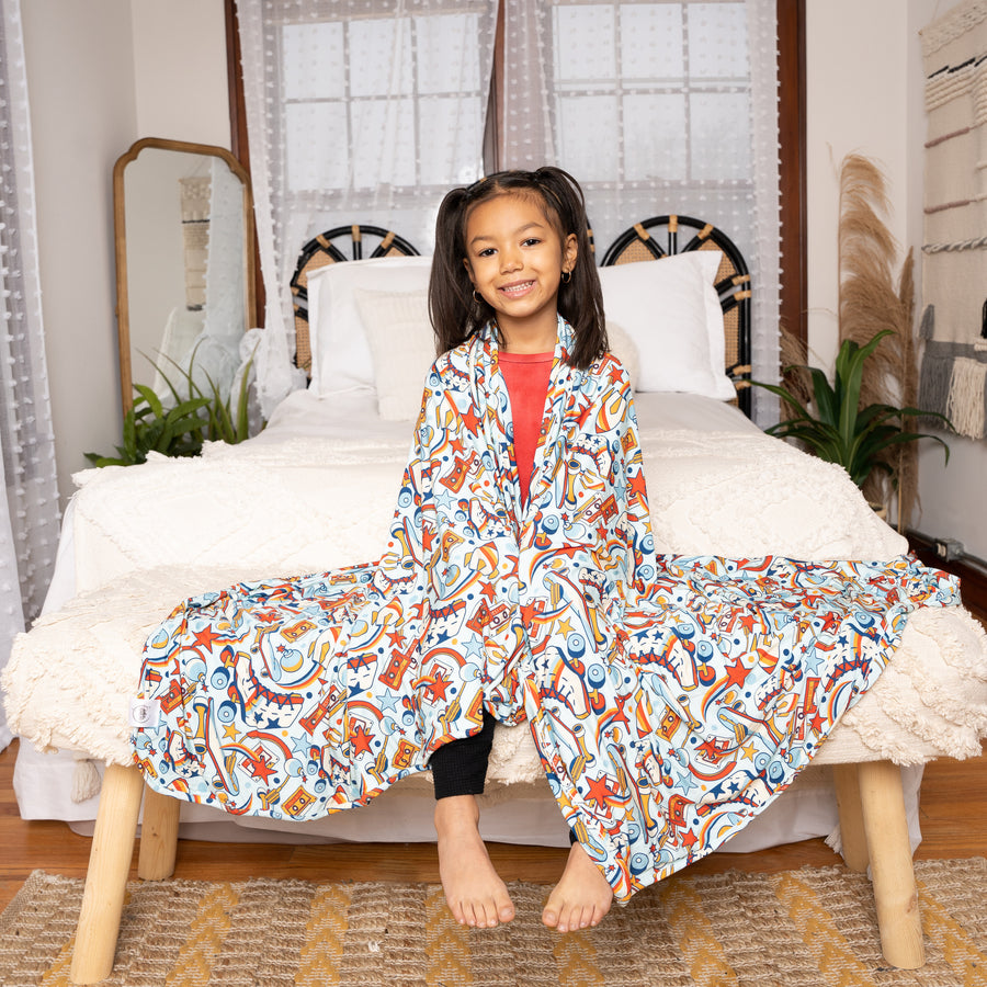 Blanket in Rad Rollers | Bamboo Viscose