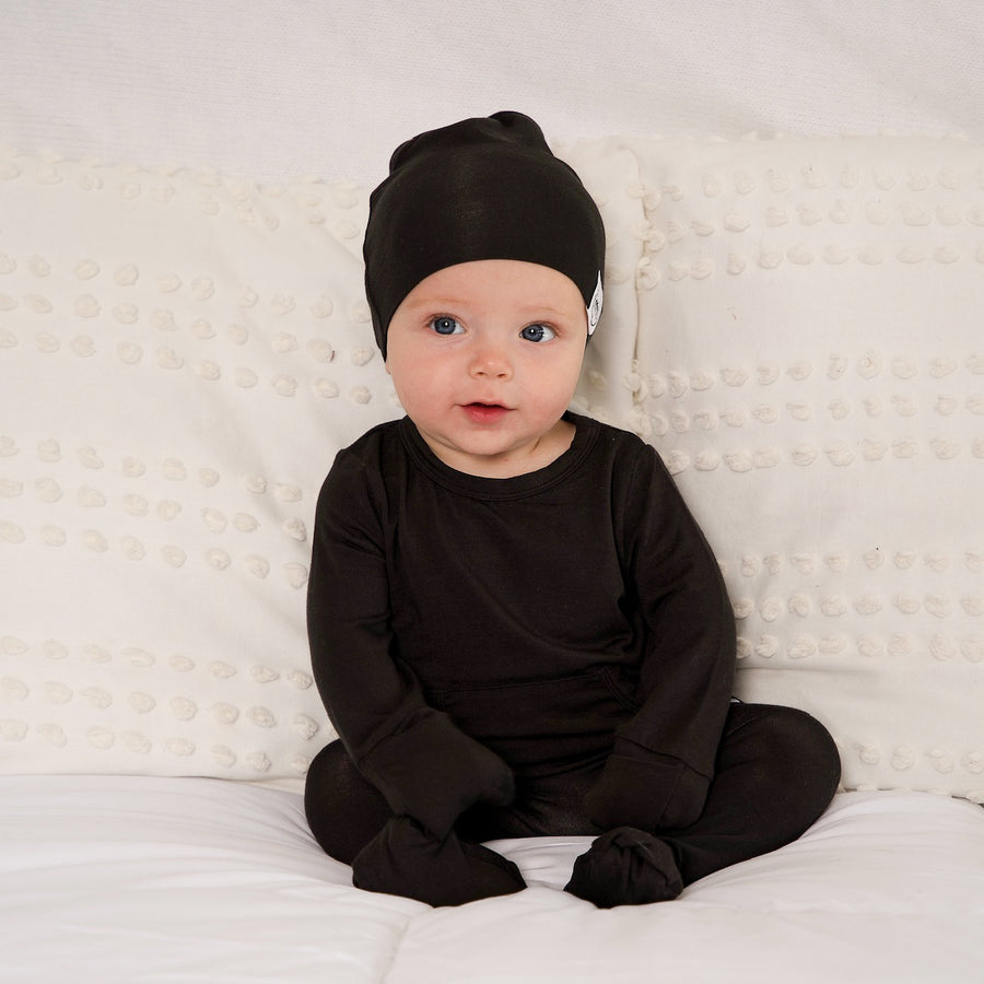 Front Opening Romper in Shadow | Bamboo Viscose