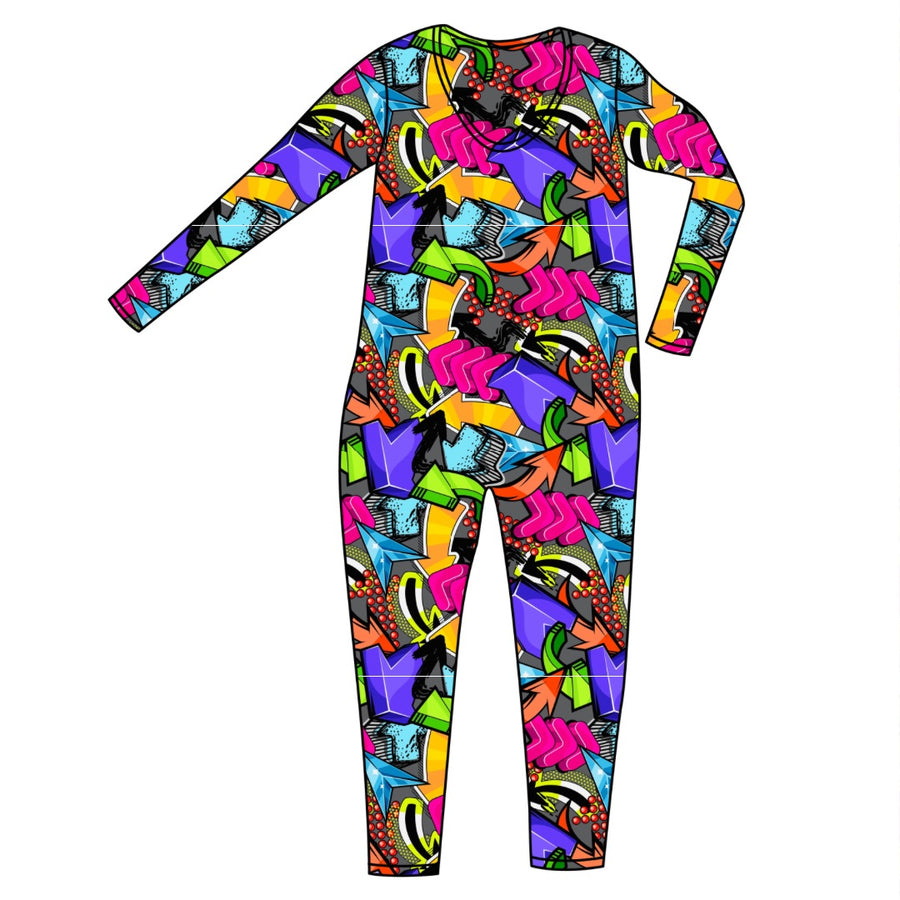 Women's One-Piece Lounger in Graffiti Way | Bamboo Viscose