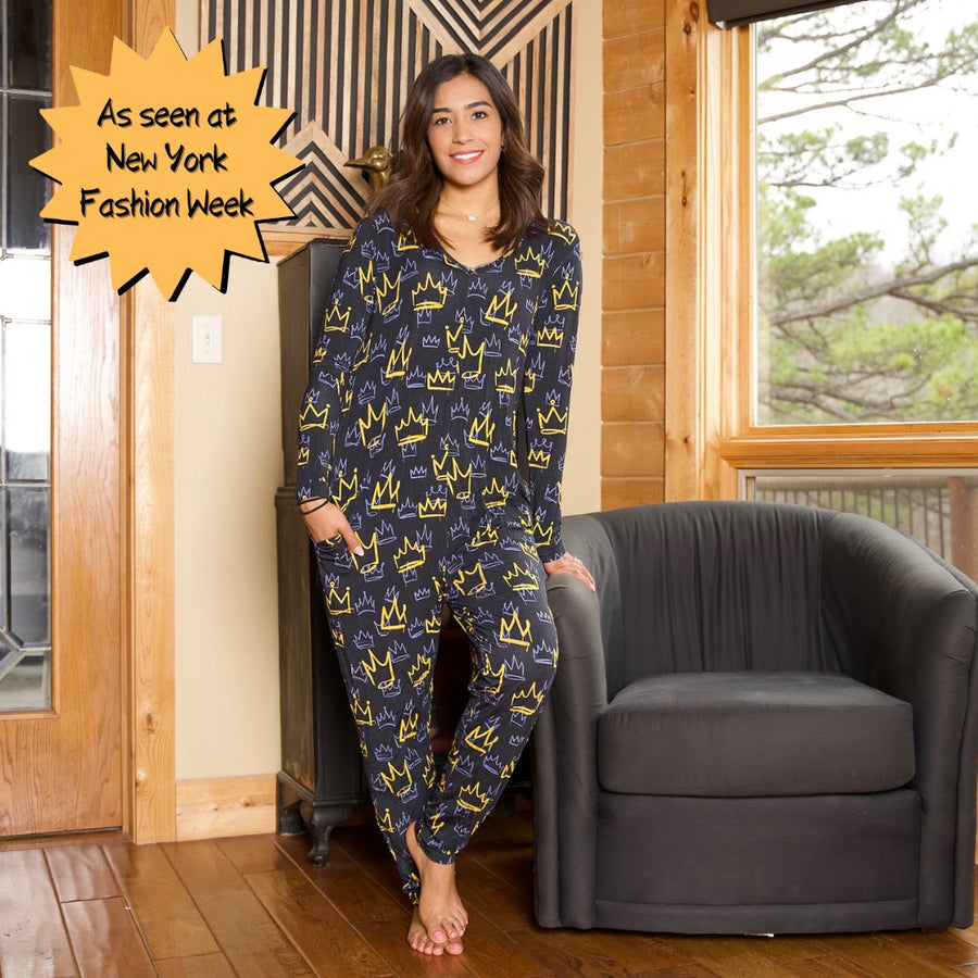 Women's One-Piece Lounger in Kings & Queens | Women's Bamboo Viscose