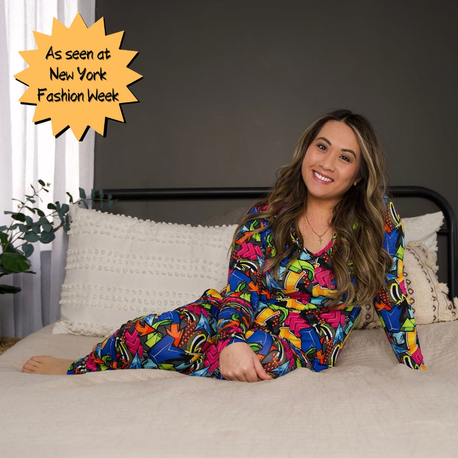 Women's One-Piece Lounger in Graffiti Way | Bamboo Viscose