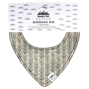 Bib in Green Arrows | Bamboo Viscose