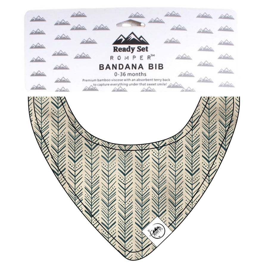 Bib in Green Arrows | Bamboo Viscose