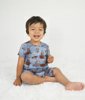 Front Opening Shortie Romper in Pumpkin Spice | Bamboo Viscose