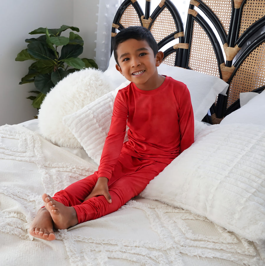 2 pc Loungewear Set in Ruby Red | Bamboo Viscose
