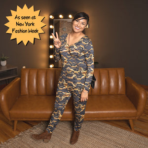 Women's One-Piece Lounger in Desert Flames | Bamboo Viscose