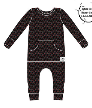 Front Opening Romper in Dragon Heart