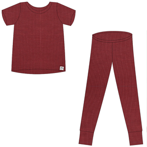 2 pc Loungewear Set in Memphis Rust | Ribbed Bamboo Viscose