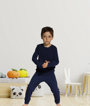 2 pc Loungewear Set in Into the Blue | Ribbed Bamboo Viscose