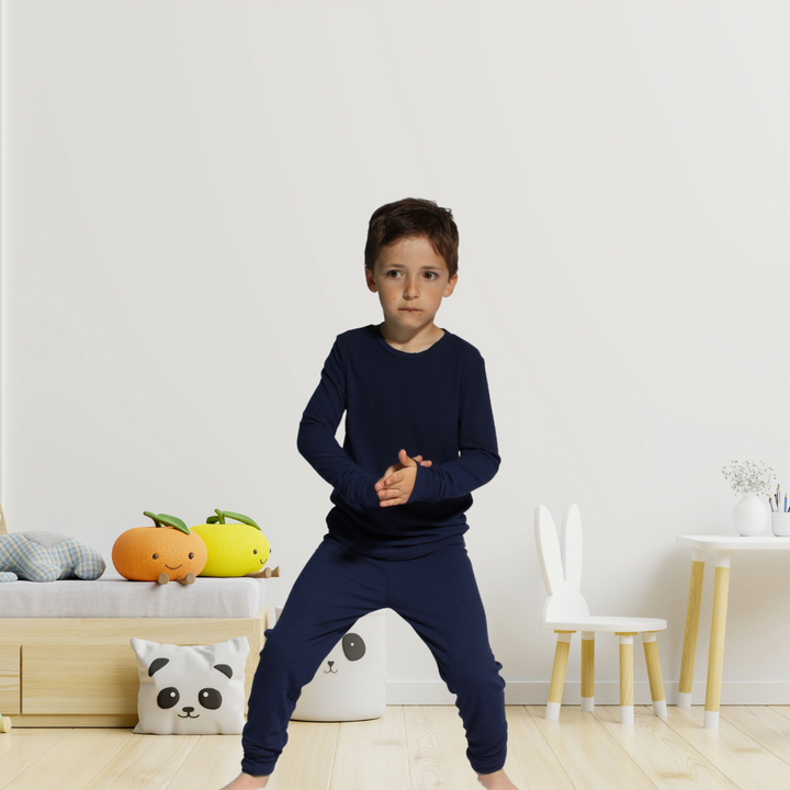 2 pc Loungewear Set in Into the Blue | Ribbed Bamboo Viscose