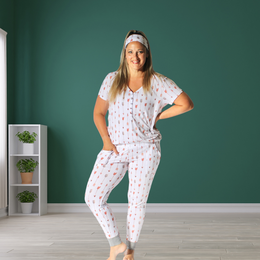 Women’s 2 pc Loungewear Set in Fate's Arrows | Bamboo Viscose