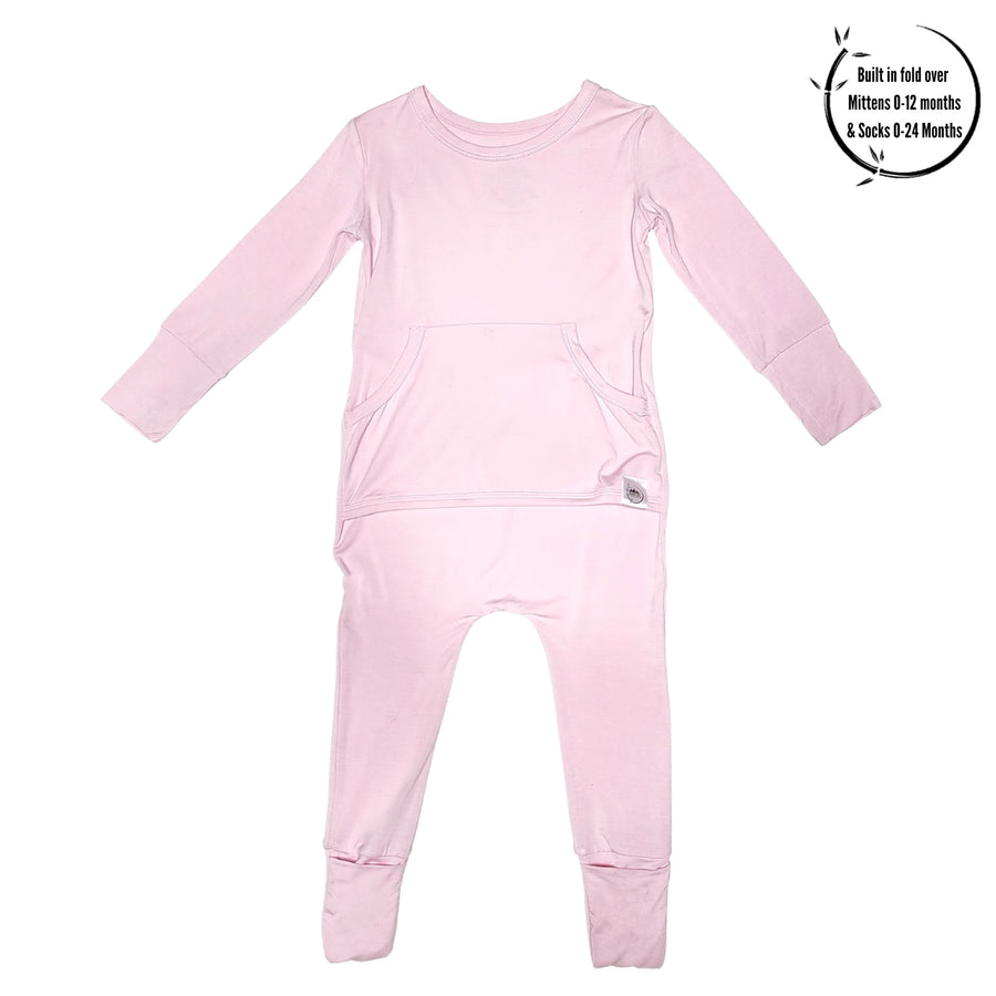 Front Opening Romper in Pink Lemonade | Bamboo Viscose