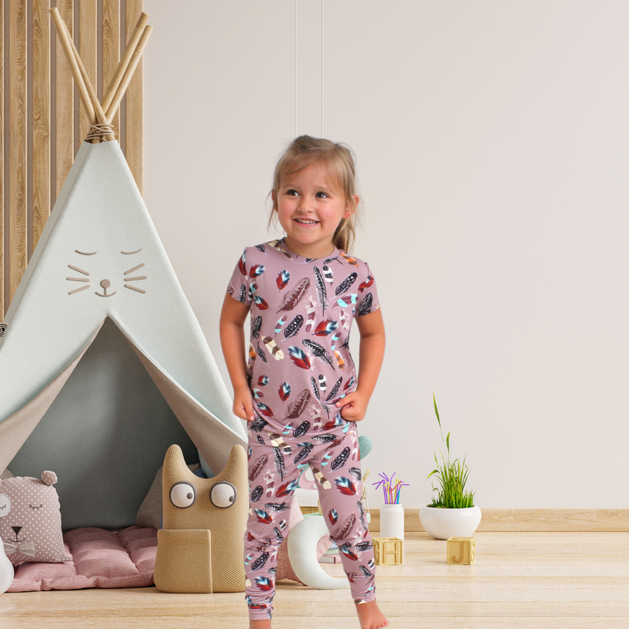 2 pc Loungewear Set in Birds of a Feather | Bamboo Viscose