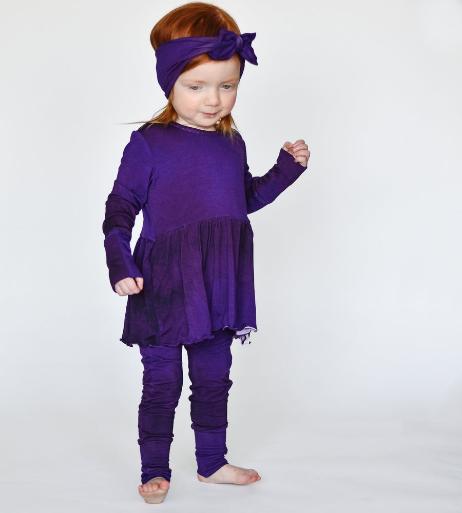 Front Opening Twirl Romper in Grape | Bamboo Viscose