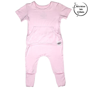 Front Opening Romper in Pink Lemonade | Bamboo Viscose