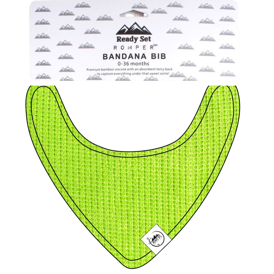 Bib in Lime | Waffle Bamboo Viscose
