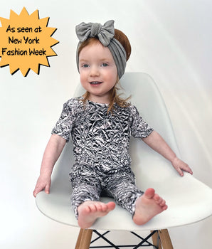 Front Opening Romper in Heavy Metal | Bamboo Viscose