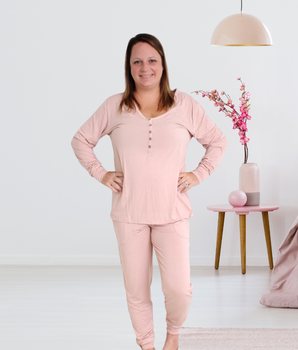 Women’s 2 pc Loungewear Set in Nude Latte