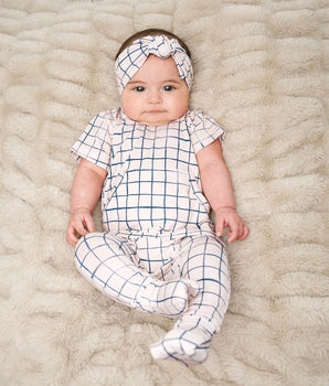 Front Opening Romper in Off the Grid