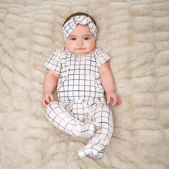 Front Opening Romper in Off the Grid | Bamboo Viscose