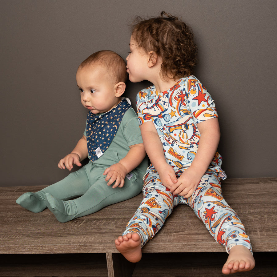 Front Opening Romper in Rad Roller | Bamboo Viscose