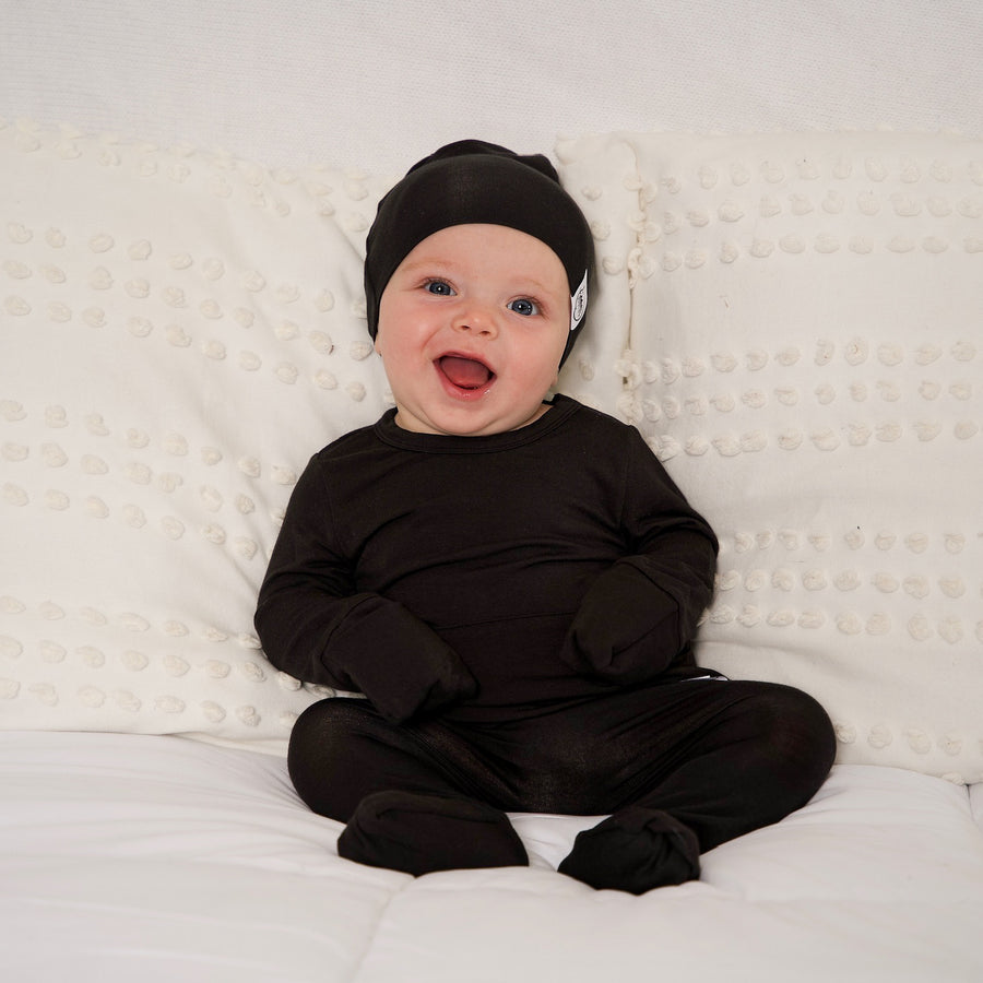 Front Opening Romper in Shadow | Bamboo Viscose