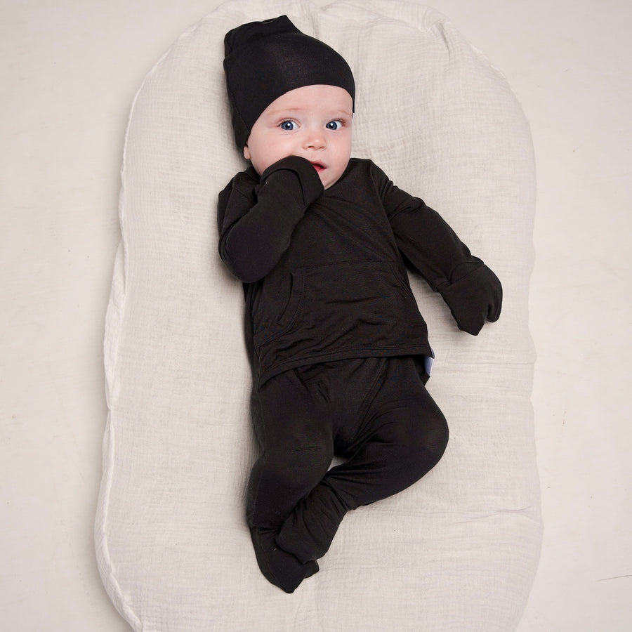 Front Opening Romper in Shadow | Bamboo Viscose