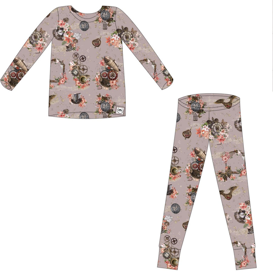 2 pc Loungewear Set in Steampunk | Bamboo Viscose